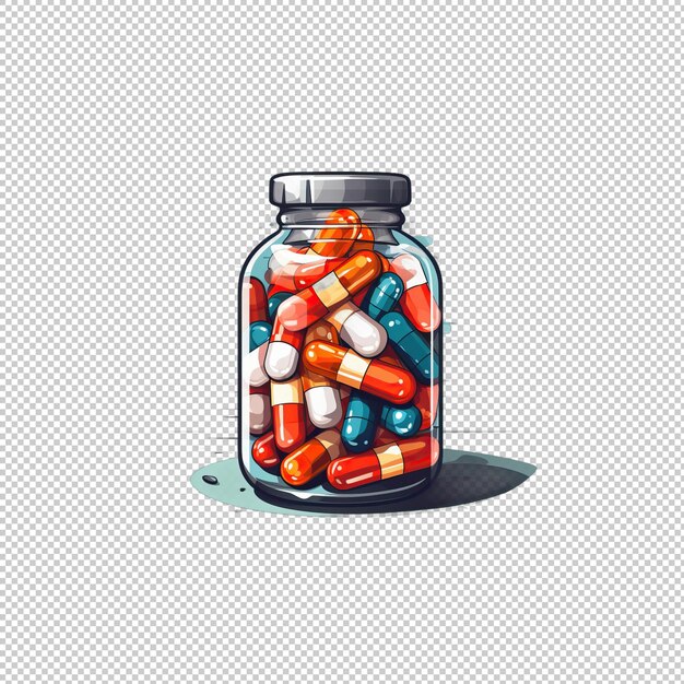 PSD sticker logo painkiller isolated background is