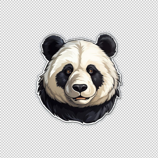 PSD sticker logo panda isolated background isolate