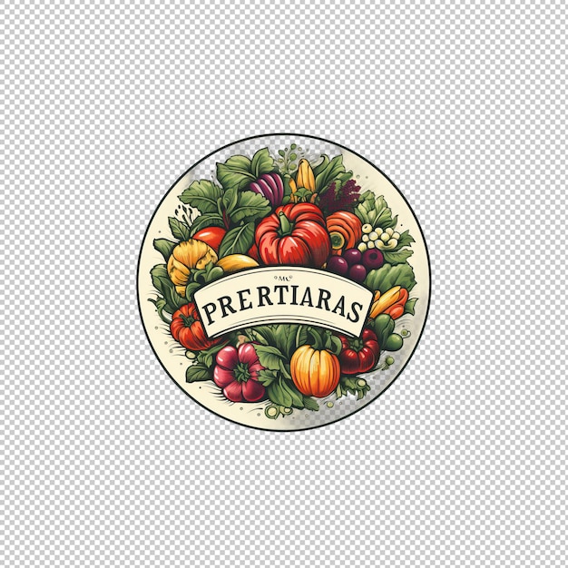 PSD sticker logo pasta primavera isolated backgrou