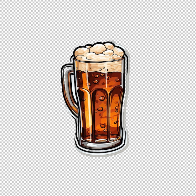 PSD sticker logo root beer isolated background iso