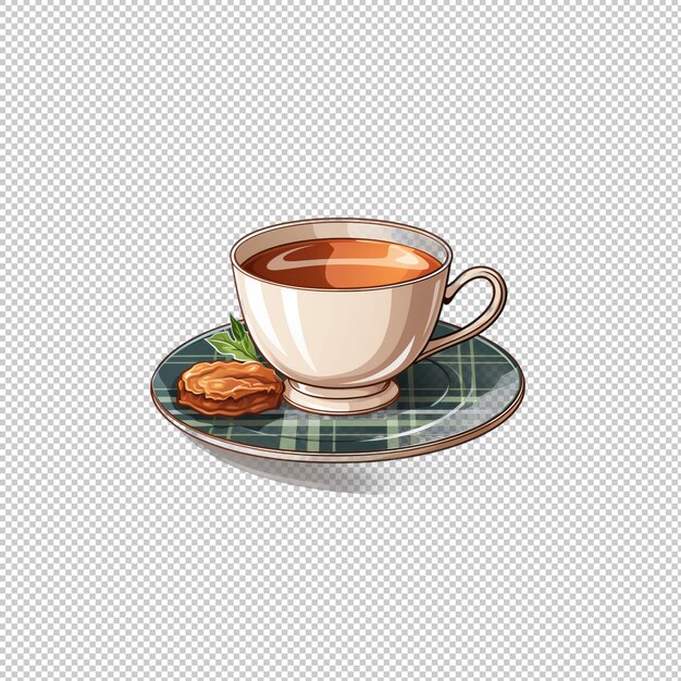 PSD sticker logo scottish breakfast tea isolated b