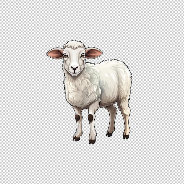 PSD sticker logo sheep isolated background isolate
