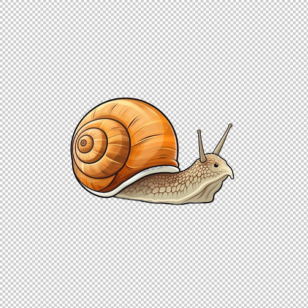 PSD sticker logo snail isolated background isolate