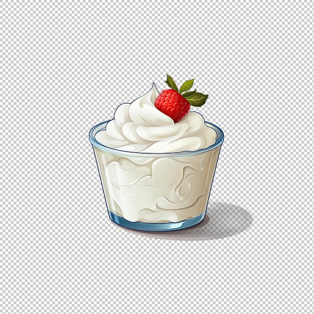 PSD sticker logo yogurt isolated background isolat