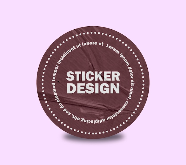 Sticker Mockup Design PSD Template