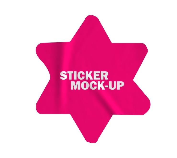 PSD sticker mockup design psd template