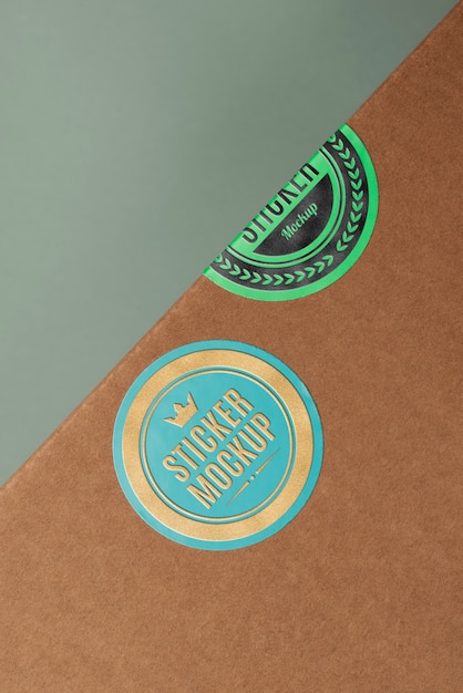 PSD sticker  mockup design