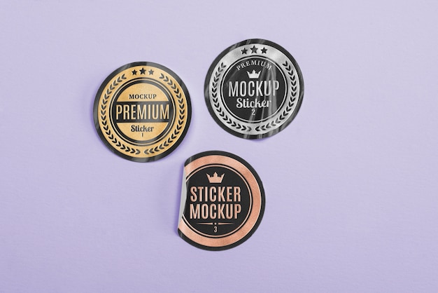 PSD sticker  mockup design