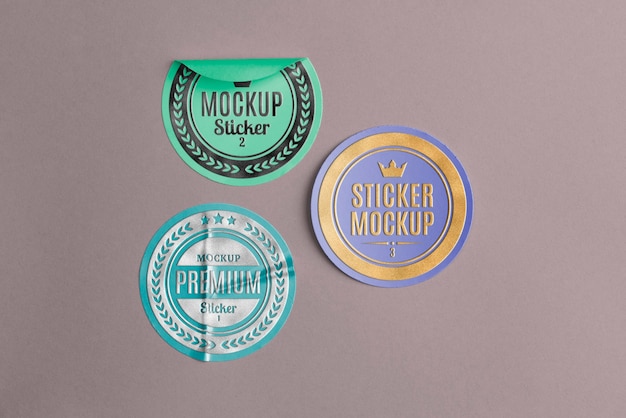 PSD sticker mockup ontwerp