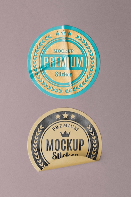 PSD sticker mockup ontwerp