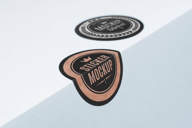 PSD sticker mockup ontwerp