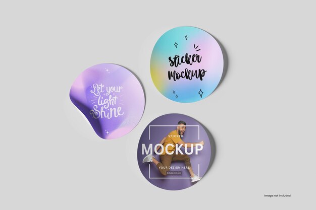 PSD sticker mockup