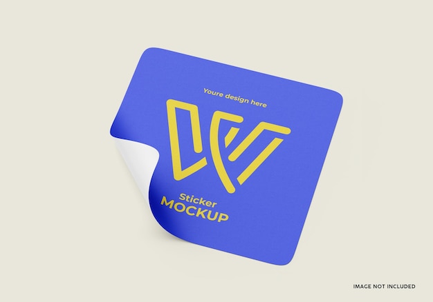 PSD sticker mockup