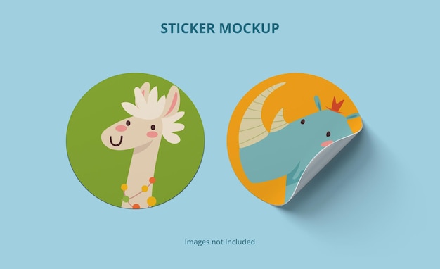 PSD sticker mockup