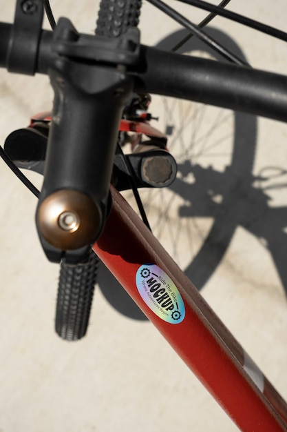 Sticker op fietsmodel