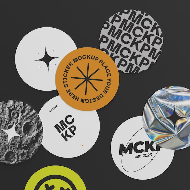 Sticker pack mockup design