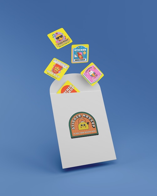 Sticker pack mockup design