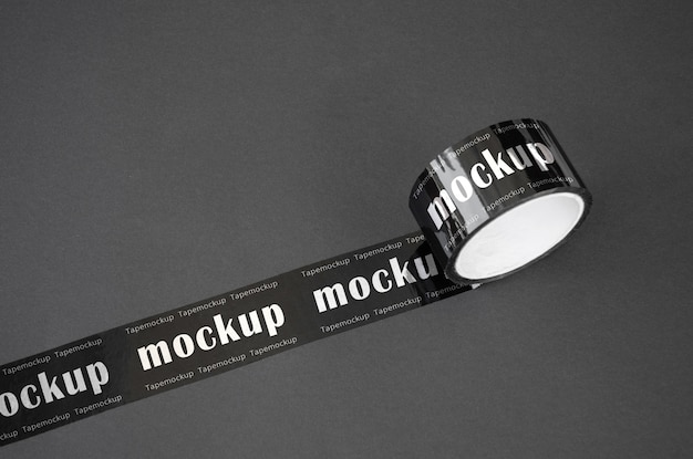 PSD sticker roll mockup design