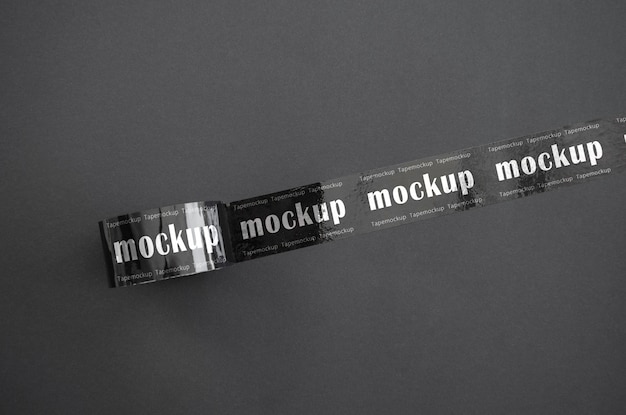 PSD sticker roll mockup design