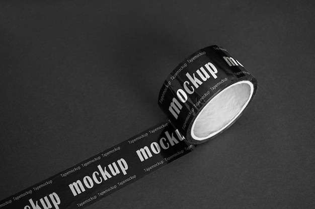 PSD design del mockup del rotolo di adesivi