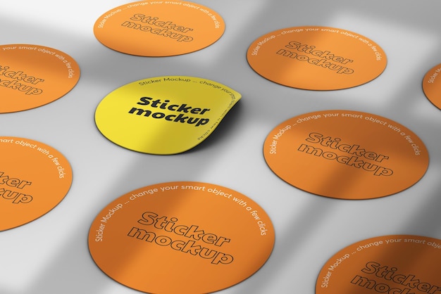 sticker rounded mockup