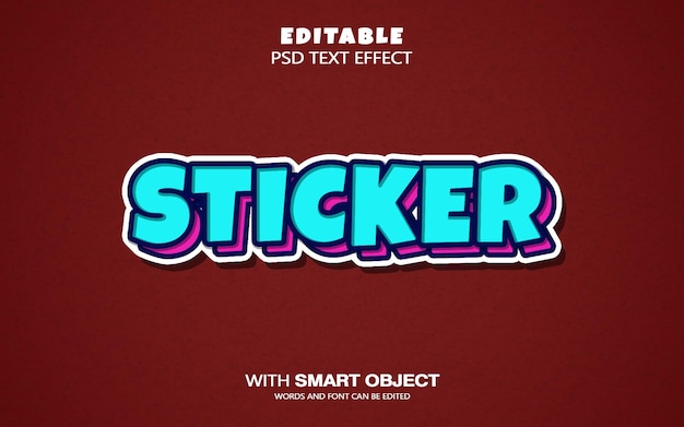 PSD sticker teksteffect