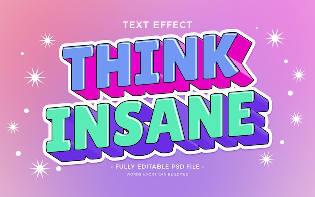 PSD sticker text effect