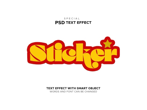 sticker text effect