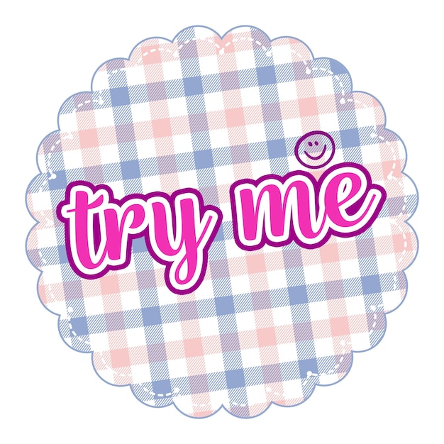 sticker try me for tester product