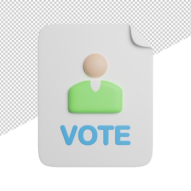 PSD a sticker with a green vote icon on it.