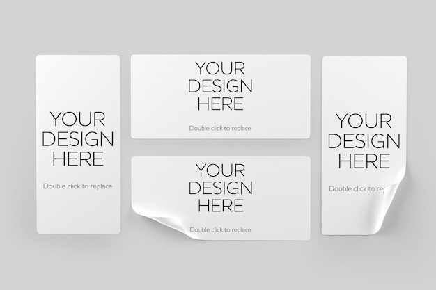 Stickers mockup design