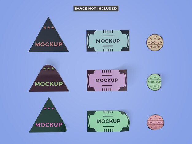 PSD stickers mockup