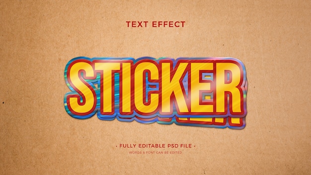 Stickerteksteffect