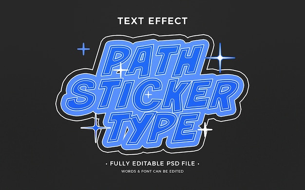 PSD stickerteksteffect