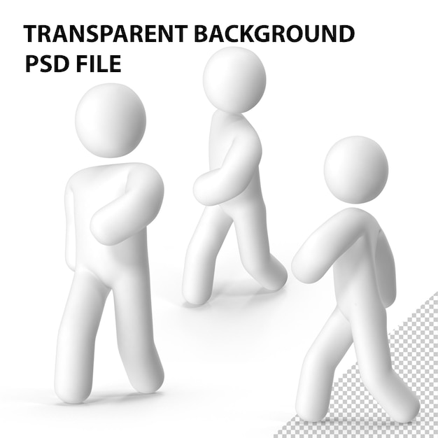 PSD stickman walk png