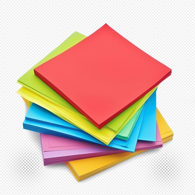 PSD sticky colorful notes transparent background