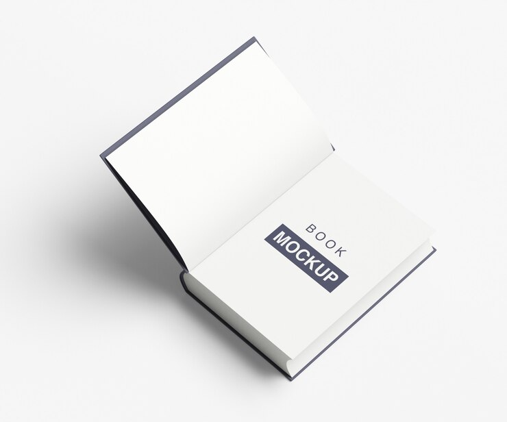 PSD stijlvol geopend boek of tijdschriftmodel