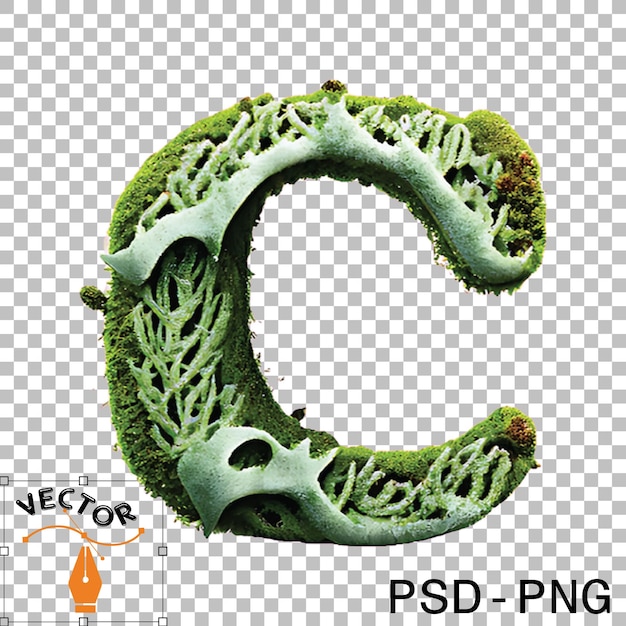 Stijlvolle groene lettertype-alfabetten A tot Z PNG-afbeeldingen en lettertypencollectie