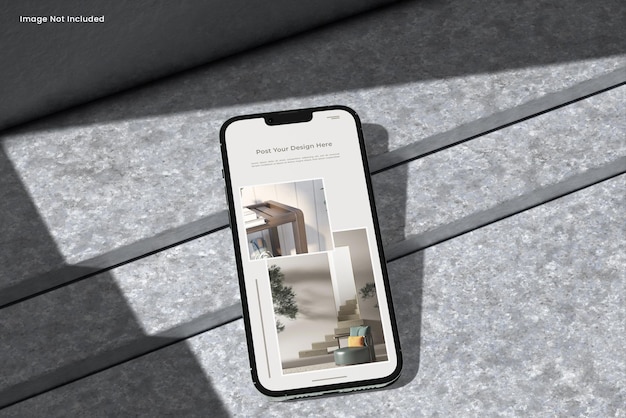 PSD stijlvolle mockup voor smartphone