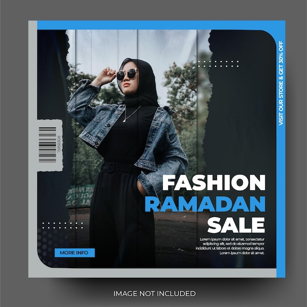 Stijlvolle ramadan fashion sale eid alfitr poster banner