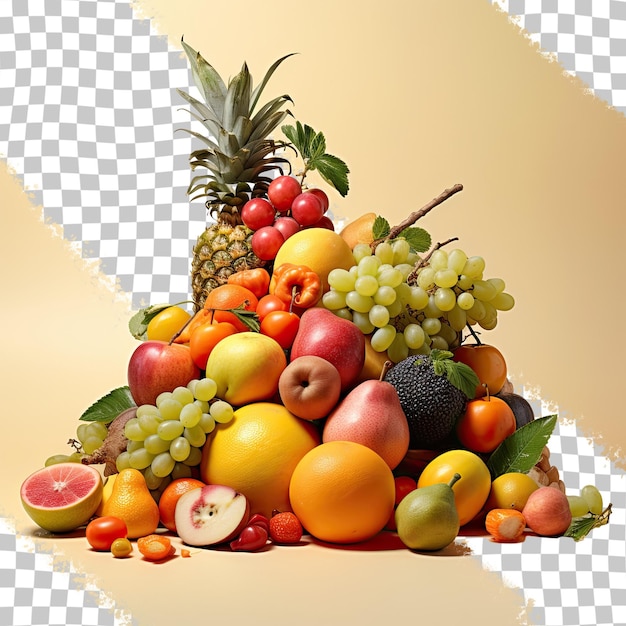 PSD still life of assorted fresh fruits