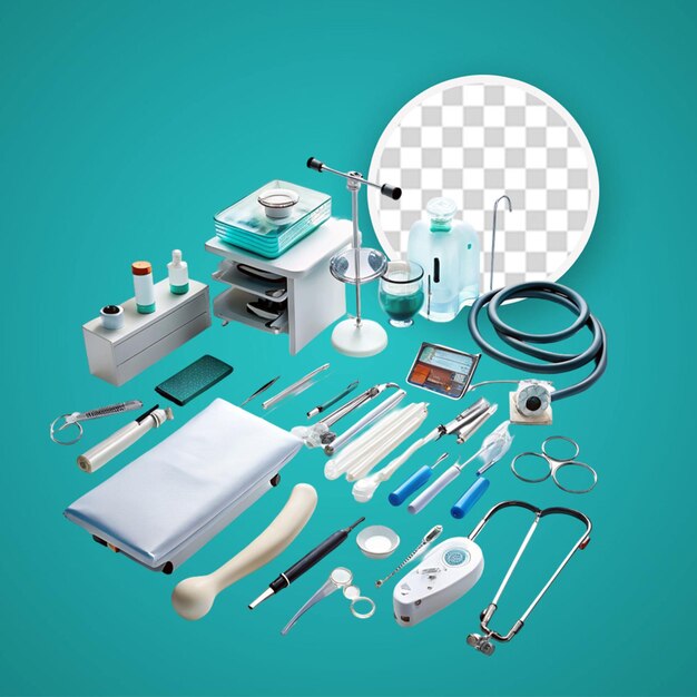 PSD still life of medical tools