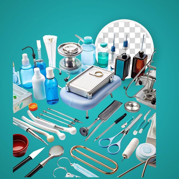 PSD still life of medical tools