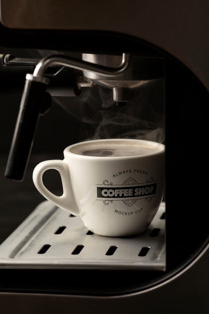 still life of press kit for coffee mockup