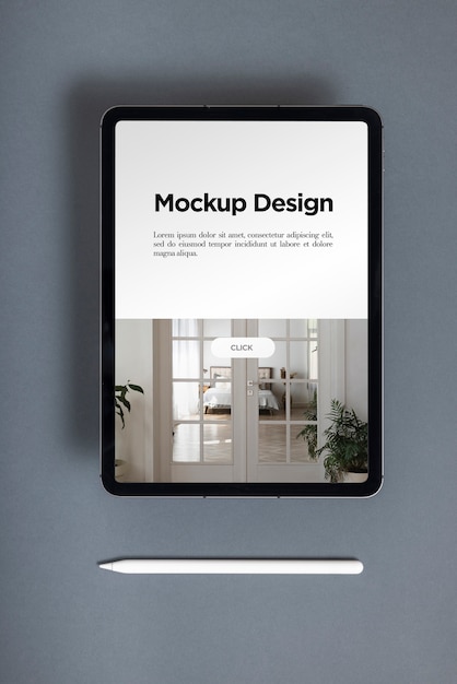 PSD natura morta del mockup di visualizzazione del dispositivo tecnologico