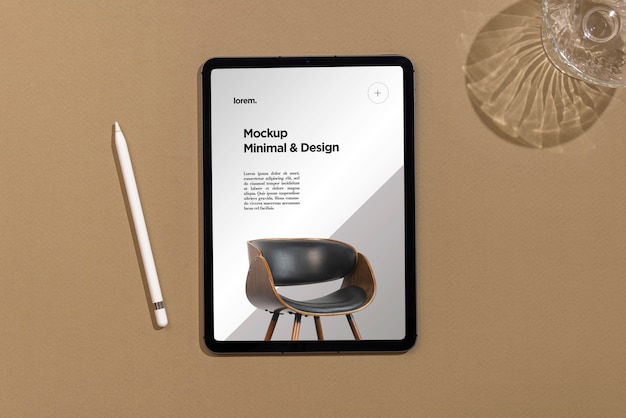 PSD still life of technology device display mockup