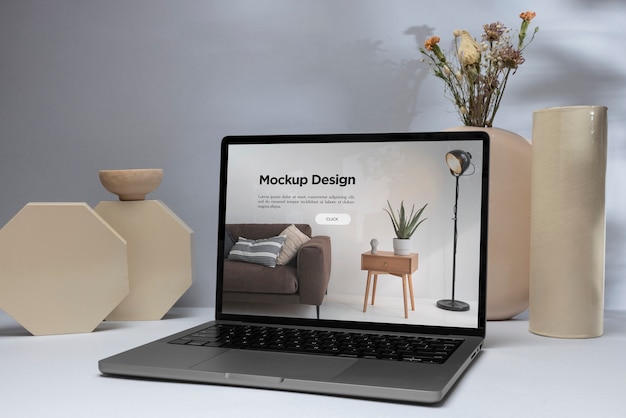 Still life of technology device minimal display mockup
