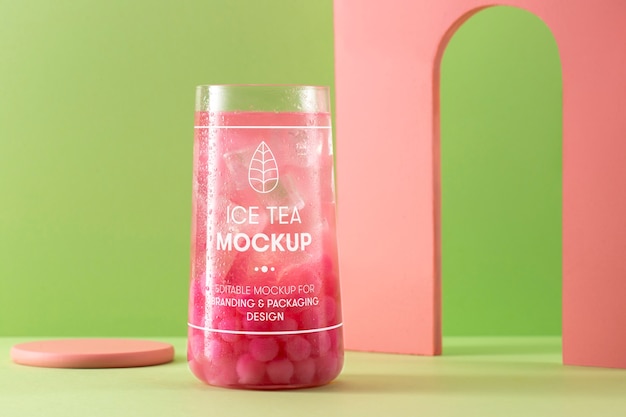 Still life with asian tea mockup