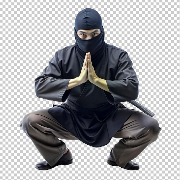 PSD stille ninja op doorzichtige achtergrond