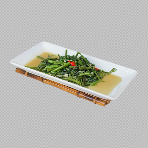 PSD stir fry indonesian dish water spinach